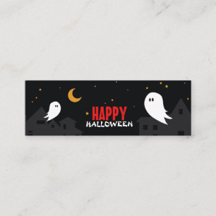 Minitarjeta De Visita Espíritu personalizado lindo en la noche de hallo