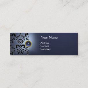 Minitarjeta De Visita ESTAMPADO DAMASCO MONOGRAMA CHIC morado