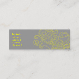 Minitarjeta De Visita Estampado de flores amarillo - flaco