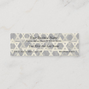 Minitarjeta De Visita Estrella de David de oro