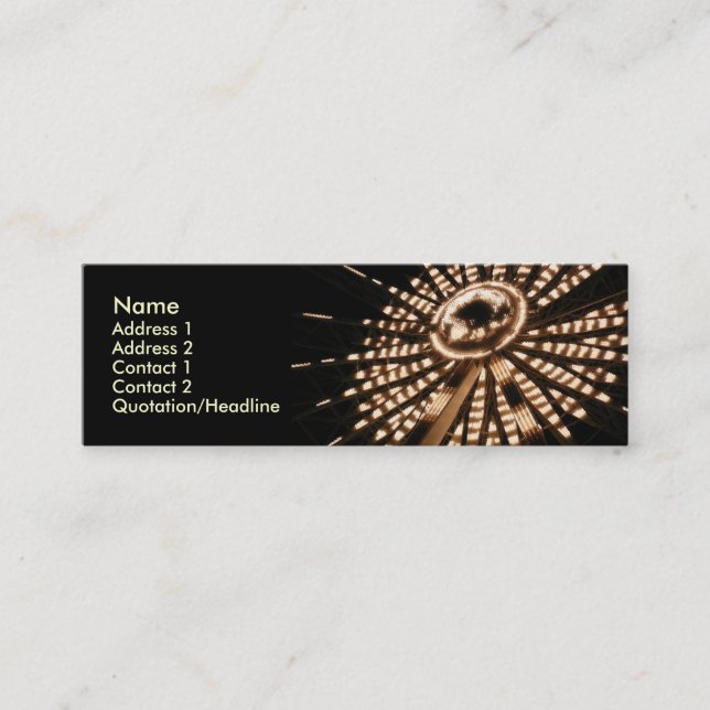 Minitarjeta De Visita Estrella de los Navidades de las ruedas grandes (Anverso)