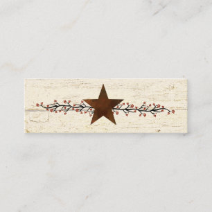 Minitarjeta De Visita Estrella oxidada y bayas