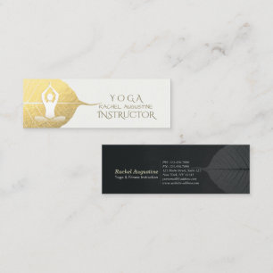 Minitarjeta De Visita Estudio de instrucción de yoga Meditación Pose Bod