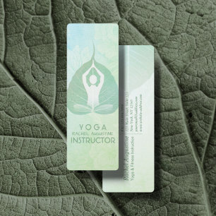 Minitarjeta De Visita Estudio de instrucción de yoga Meditación Pose Bod