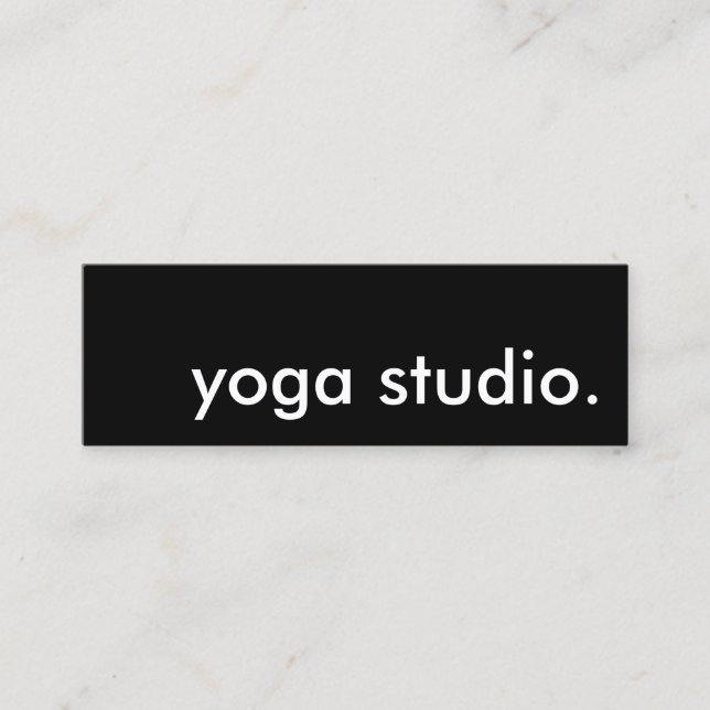 Minitarjeta De Visita estudio de yoga. (Anverso)