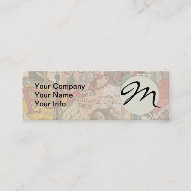 Minitarjeta De Visita Europa Viaja Viajes Viajes Viajes Europa París Fra (Anverso)