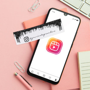 Minitarjeta De Visita Evento con logotipo de medios sociales de Instagra