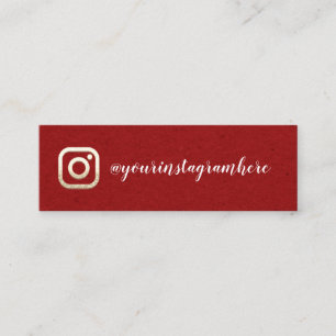 Minitarjeta De Visita Evento con logotipo de medios sociales en Instagra