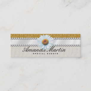 Minitarjeta De Visita Eventos especiales   Amarillo clásico