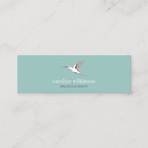 Minitarjeta De Visita Exotic bird illustration elegant minimal mint card