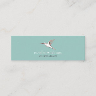 Minitarjeta De Visita Exotic bird illustration elegant minimal mint card