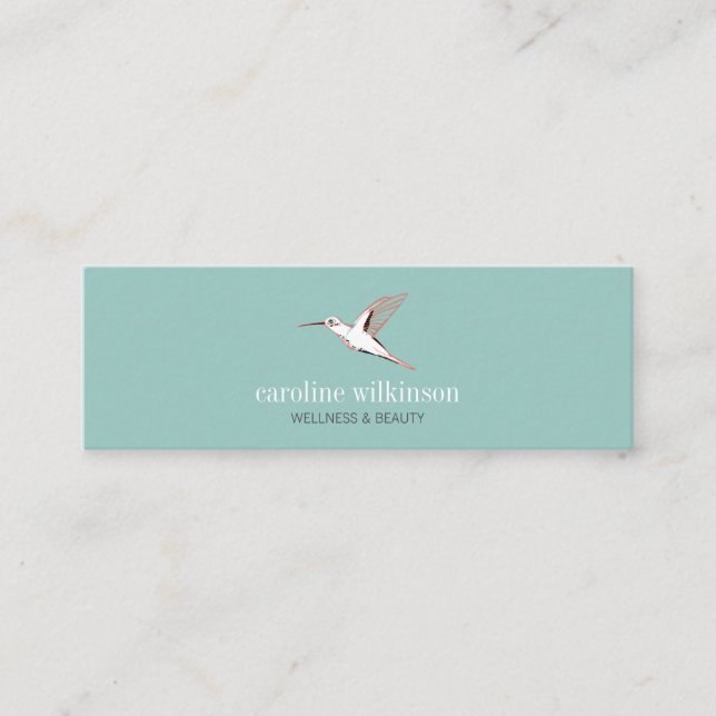 Minitarjeta De Visita Exotic bird illustration elegant minimal mint card (Anverso)