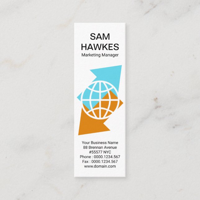 Minitarjeta De Visita Exportación internacional de importación de flecha (Anverso)