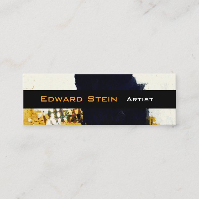 Minitarjeta De Visita Expresionista abstracto Painterly de la pincelada (Anverso)