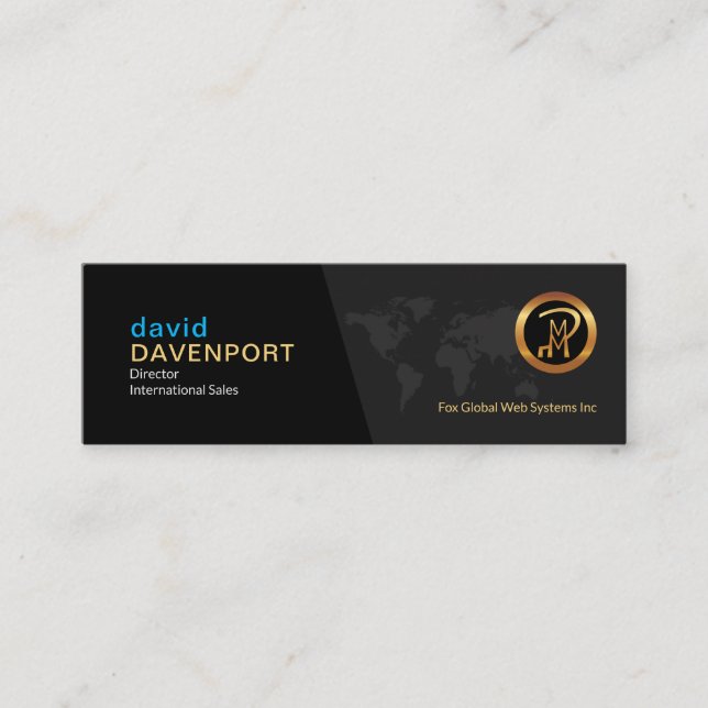 Minitarjeta De Visita Exquisito Grey Elegance Global Sales (Anverso)