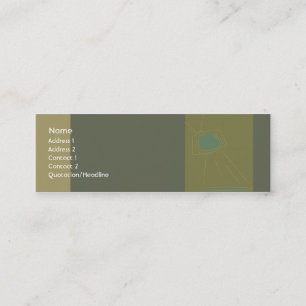 Minitarjeta De Visita Extranjero retro de la TV - flaco