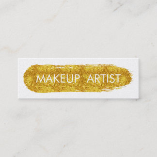 Minitarjeta De Visita Falso artista de maquillaje elegante del purpurina