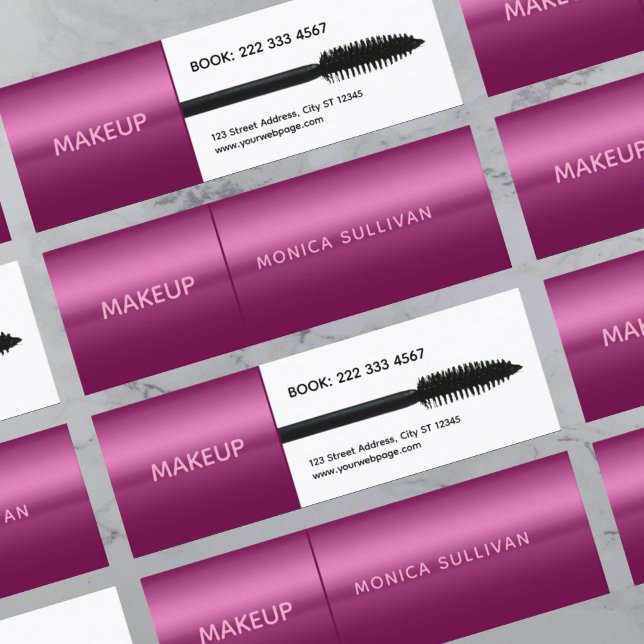 Minitarjeta De Visita Faux mascara brush makeup artist (Subido por el creador)