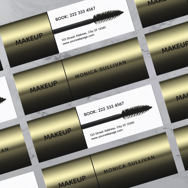 Minitarjeta De Visita Faux mascara brush makeup artist (Subido por el creador)