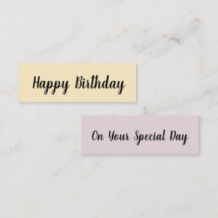 Minitarjeta De Visita Feliz cumpleaños/en tu día especial