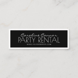 Minitarjeta De Visita Fiesta Alquiler de globo suministro Borde blanco y