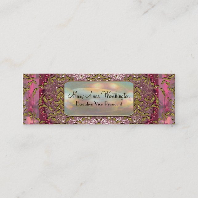 Minitarjeta De Visita Flaco profesional elegante del pétalo de Delancey (Anverso)