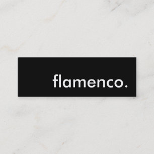 Minitarjeta De Visita flamenco.