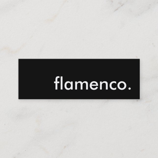 Minitarjeta De Visita flamenco. (Anverso)