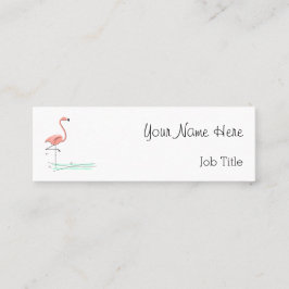 Minitarjeta De Visita Flamingo Sensación de texto en el lado del océano