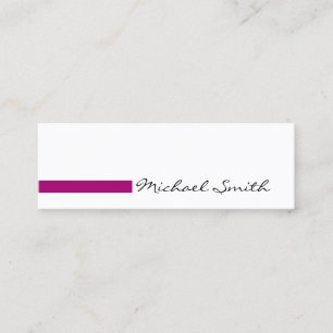 Minitarjeta De Visita Flirt moderno minimalista de color blanco