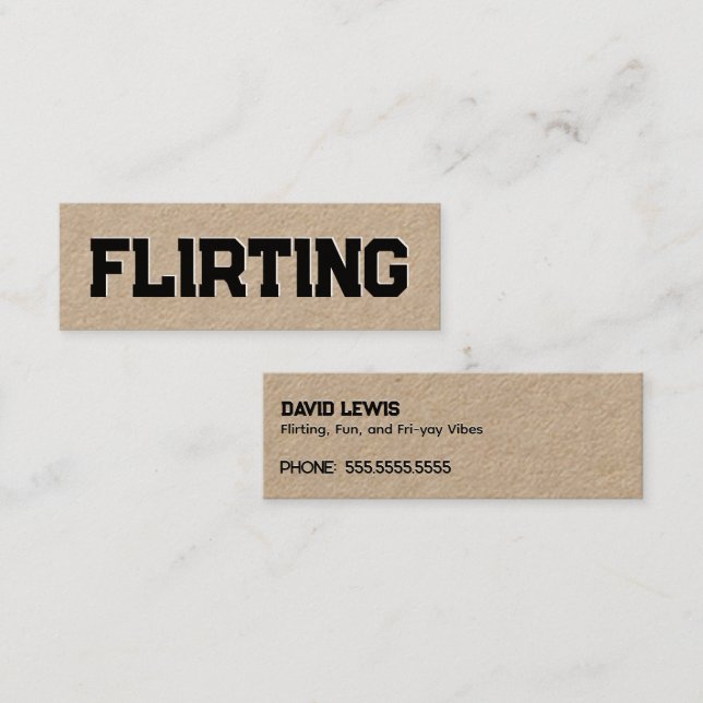 Minitarjeta De Visita Flirting Simple (Anverso / Reverso)