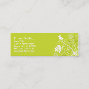 Minitarjeta De Visita Floral elegante