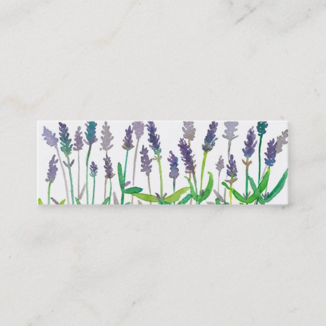 Minitarjeta De Visita Flores acuáticas de lavanda (Anverso)