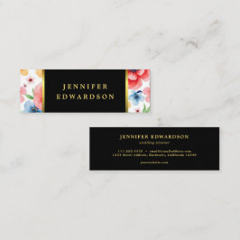 Minitarjeta De Visita Flores acuáticas elegantes boho profesional