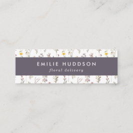 Minitarjeta De Visita Flores de colores, vegetación, floristería, Flores