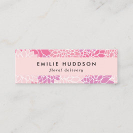 Minitarjeta De Visita Flores de Dahlia rosa, Floristería, Flores