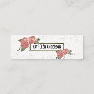 Minitarjeta De Visita Flores elegantes / Espejadas