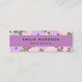 Minitarjeta De Visita Flores moradas, vegetación, florística, flor