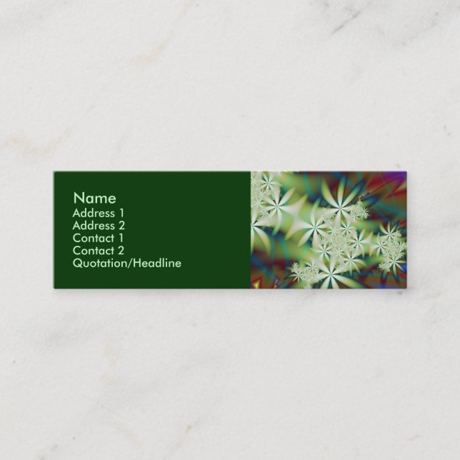 Minitarjeta De Visita Flores nocturnas 2 (Anverso)