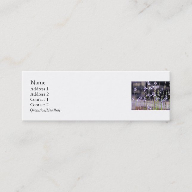 Minitarjeta De Visita Flores silvestres (Anverso)