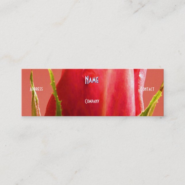 Minitarjeta De Visita Florismo - Rosa rosa (Anverso)