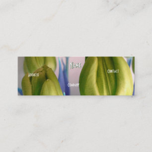 Minitarjeta De Visita Florist - Green Rosey Tulips