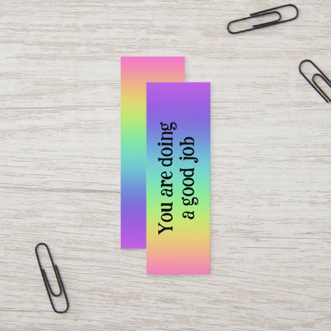 Minitarjeta De Visita Fomento del buen empleo en el arco iris (Anverso/Reverso In Situ)