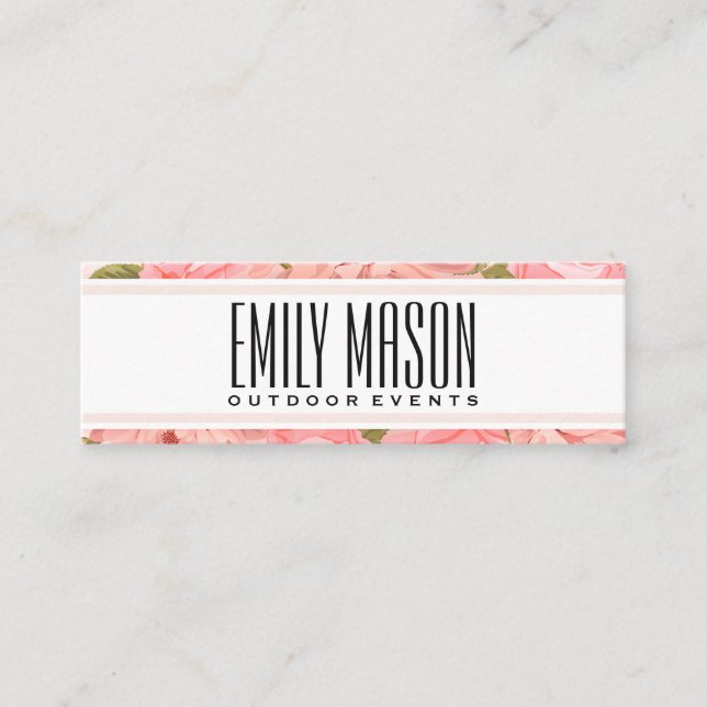 Minitarjeta De Visita Fondo de la flor (Anverso)