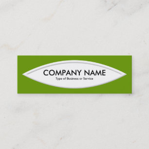 Minitarjeta De Visita Forma de barco II - Blanco sobre aguacate Verde