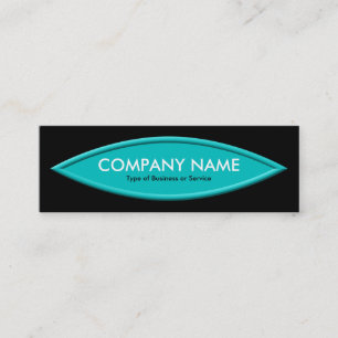 Minitarjeta De Visita Forma de barco II - Turquesa en negro