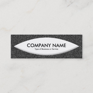 Minitarjeta De Visita Forma de barco - puntos aleatorios - negro y gris
