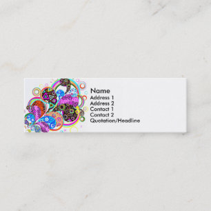 Minitarjeta De Visita Formas y círculos coloridos de Paisley