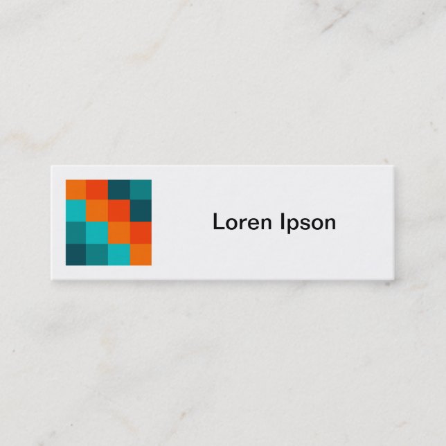 Minitarjeta De Visita Foto cuadrada - Cuadrados de color 01 (Anverso)