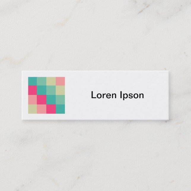 Minitarjeta De Visita Foto cuadrada - Cuadrados de color 013 (Anverso)